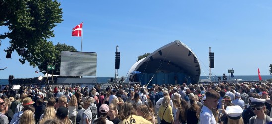 Outdoor stage at Folkemødet, Bornholm.